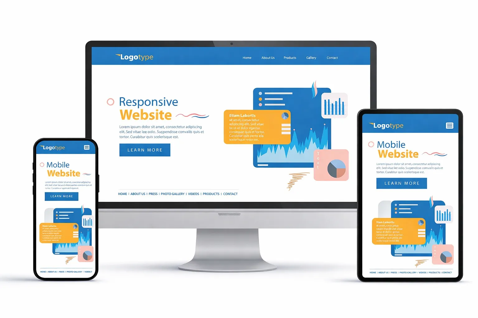 Professional portfolio website layout by Encode Tech
